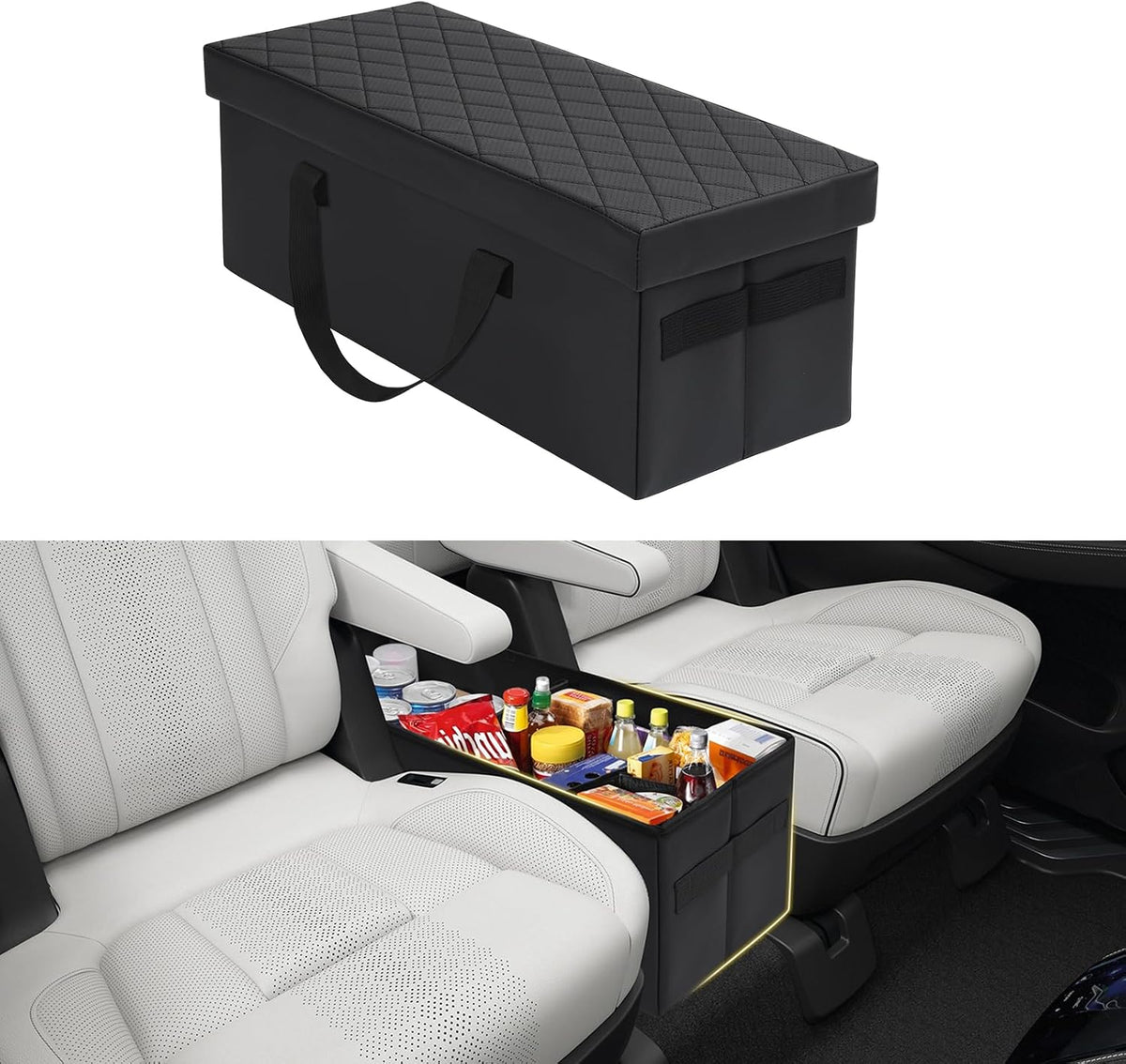Mixsuper Liner Car Seat Organizer for Subaru Ascent 2019-2026, Console Organizer Backseat Box for Subaru Ascent, Dog Box Storage Bin Supplies Travel Accessories