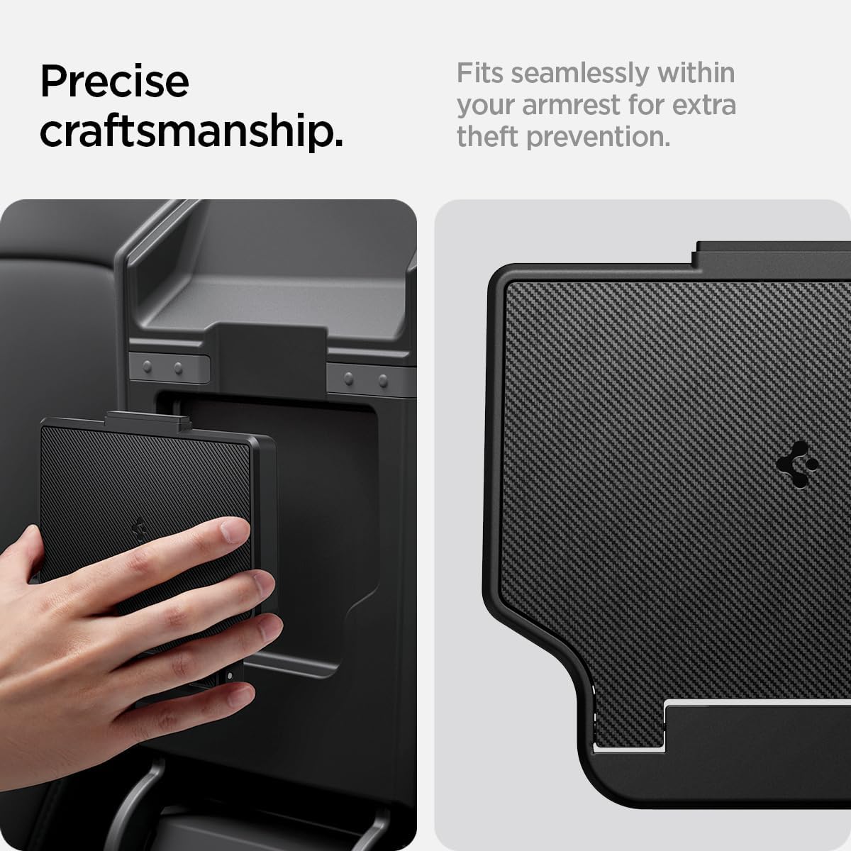 Spigen One-Tap Hidden Storage Box for Tesla Model Y Juniper & Model Y L (Standard, Premium & Performance 2026/2025) and Model 3 Highland (Standard, Premium & Performance 2026/25/24)