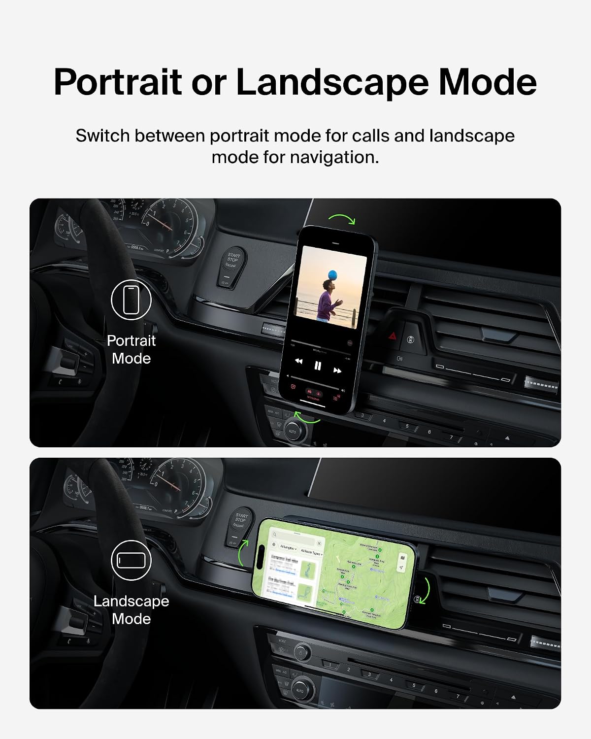Belkin Magnetic Vent Mount Pro, MagSafe-Compatible Phone Holder for iPhone