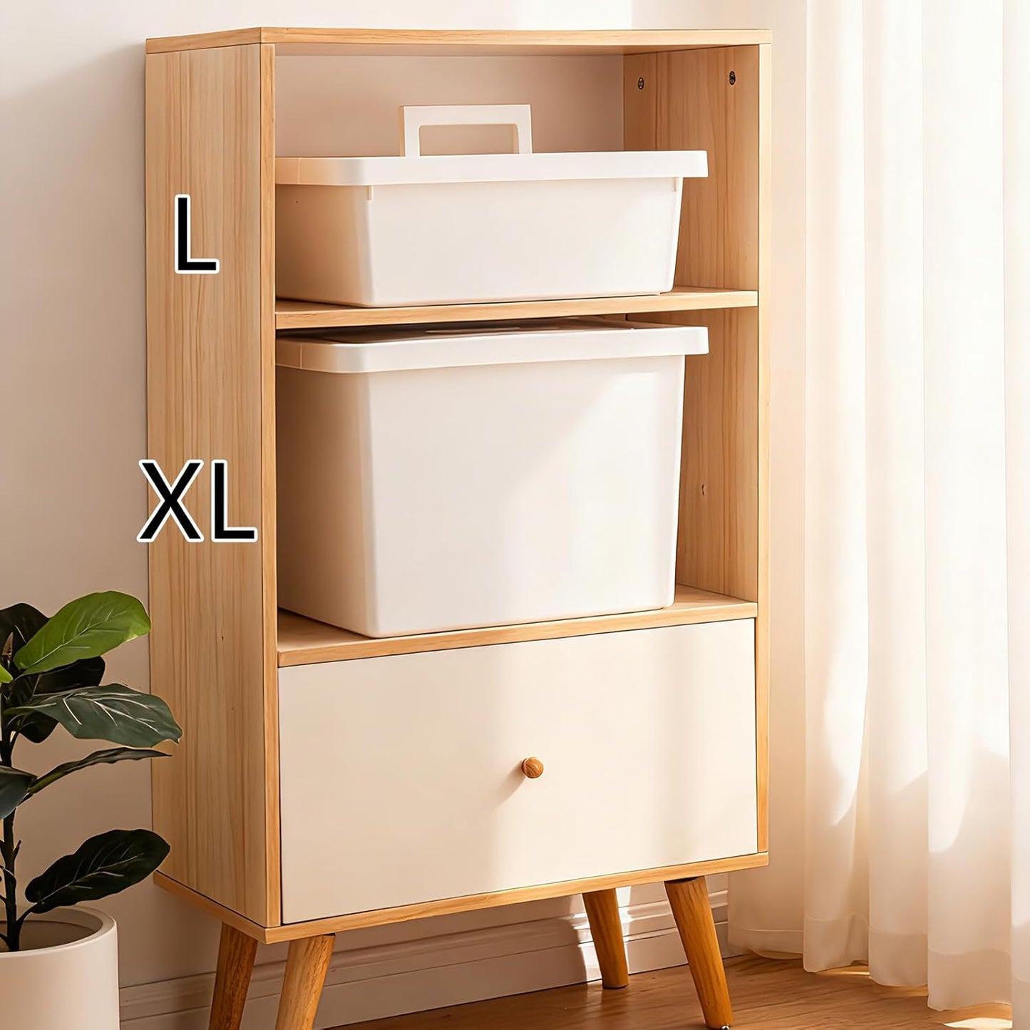 27 Quart Stackable Storage Bins with Lids - 4-Pack White 4XL Plastic Boxes with Handles, Dustproof & Insect-Proof Containers for Home, Kitchen, Office, Snacks, Toys, Tools & Books (white, 4XL)