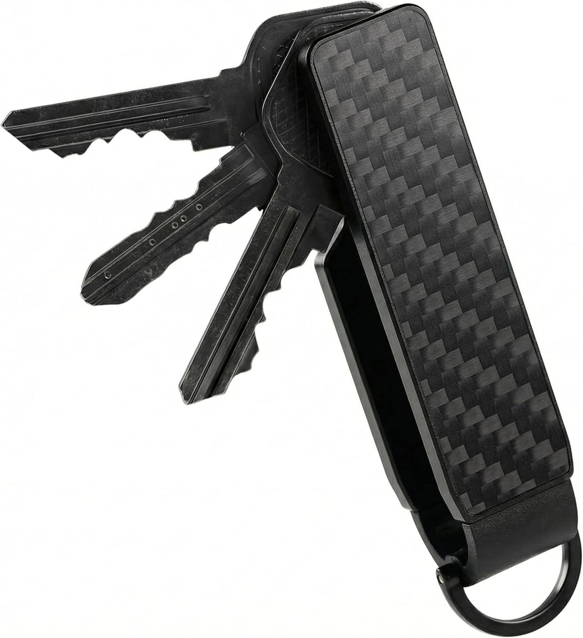 Compact Metallic Aluminum Key Organizer holder Keychain with Pocket Clip.
