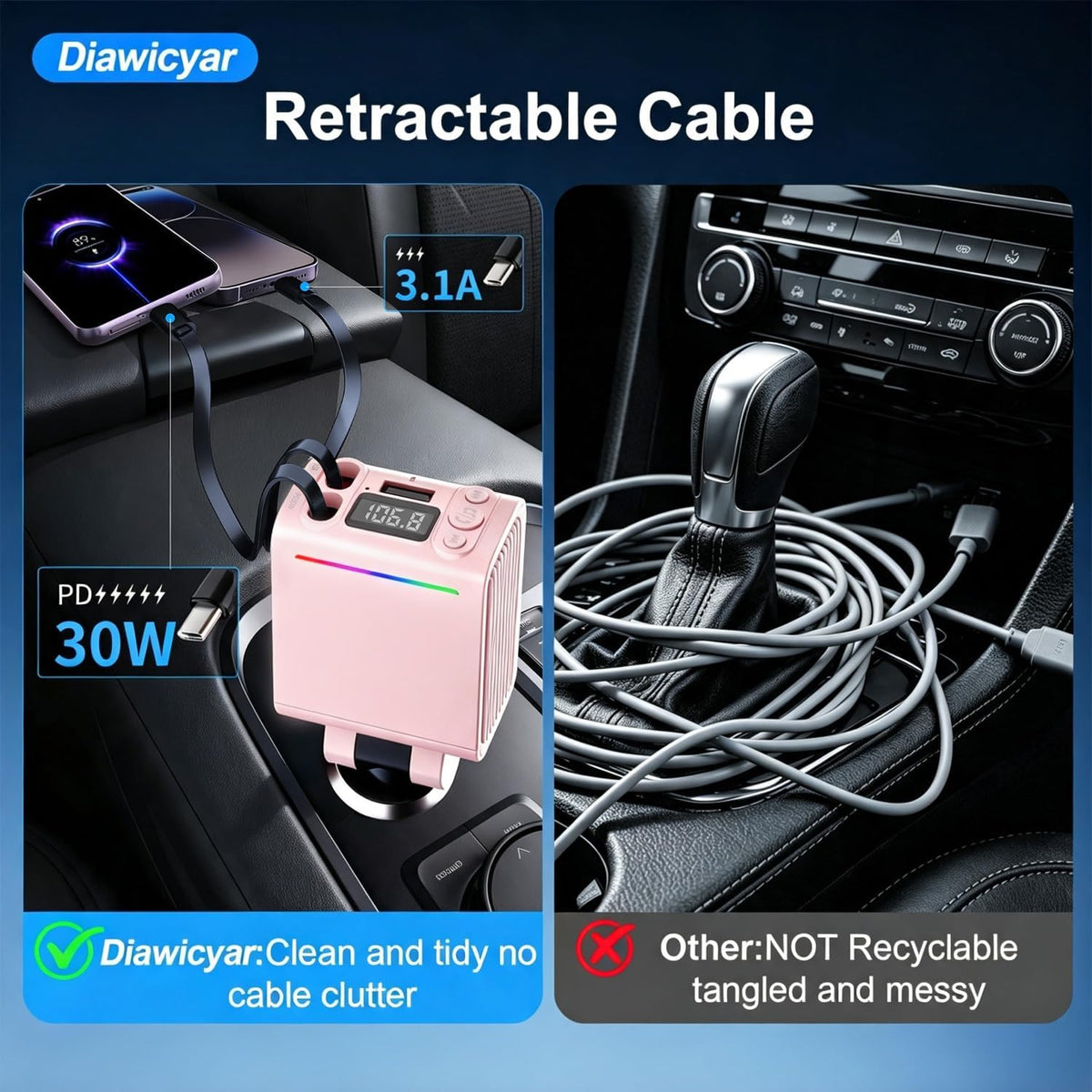 45W FM Transmitter Bluetooth Car Adapter, Wireless FM Bluetooth Transmitter