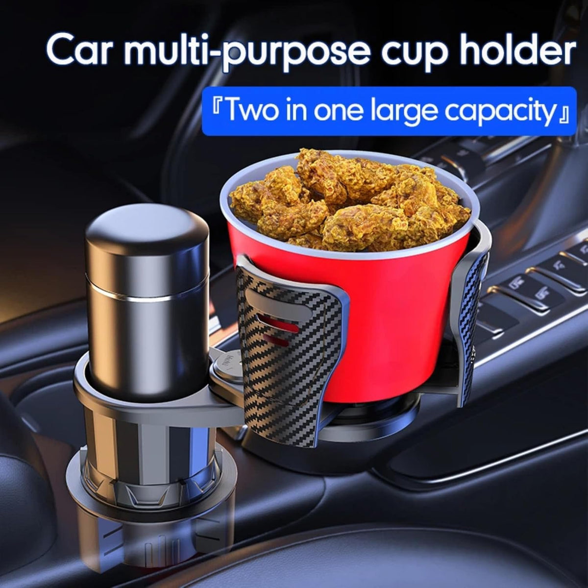 Car Cup Holder Expander Adjustable Base for Mazda CX-50 1 (I) VA 2023-2026, 2 in 1 Dual Layer Cup,Holder Large Capacity Storage 360 Degree,Space-Saving