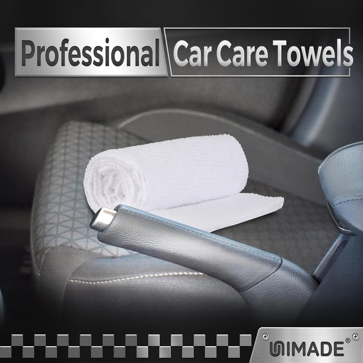 UNIMADE Shop Towels, 100 Pack Commercial Grade Work Rags Microfiber Towels