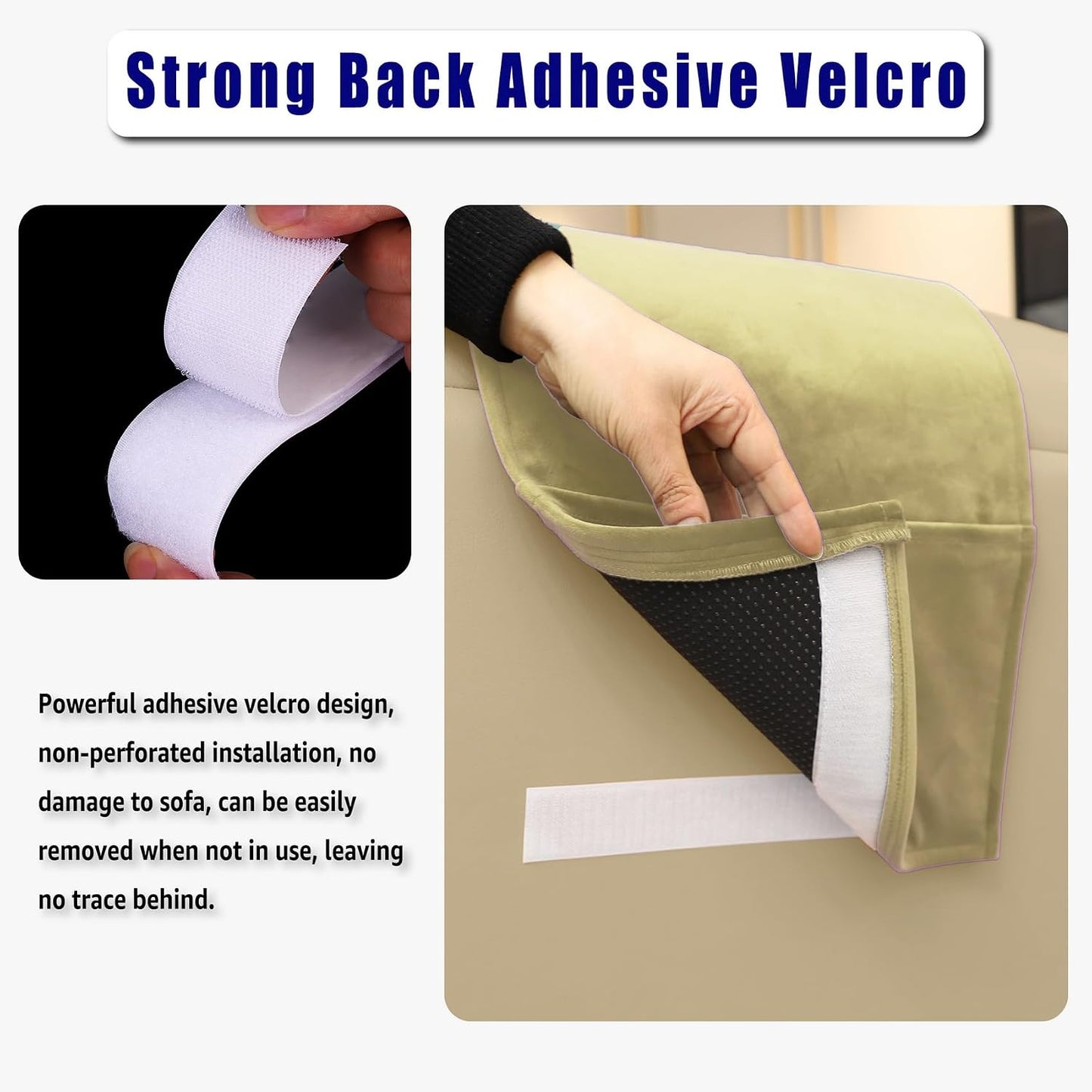 Non-Slip Head Pillow for Recliners - Neck Support Cushion with Velvet Cover for Pain Relief at Home, Office and Travel (Beige)
