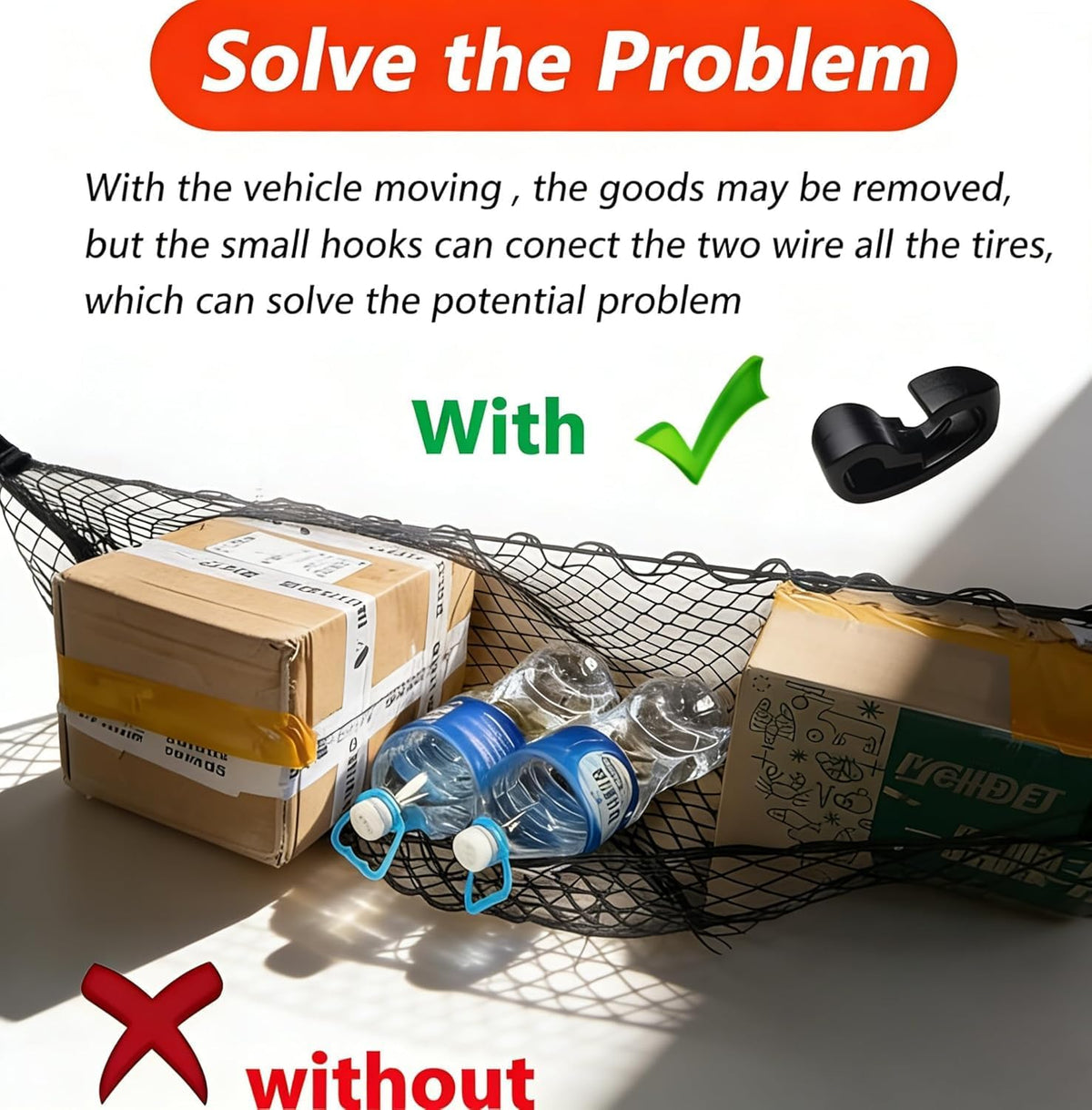 Envelope Trunk Cargo Net Compatible with 2019 to 2026 Ford Explorer