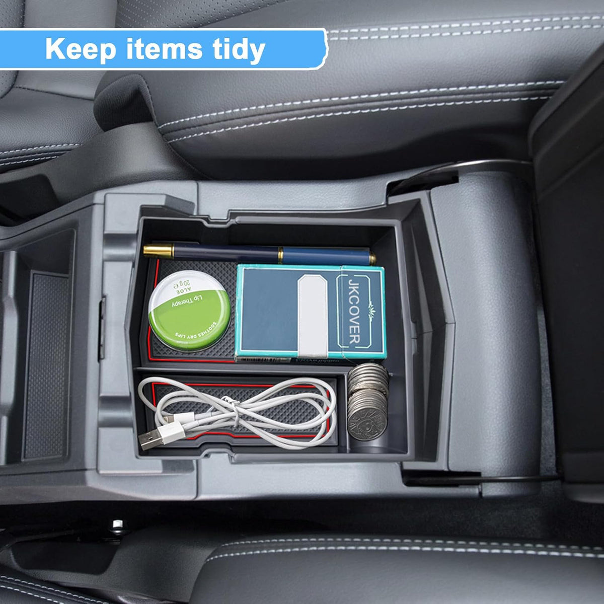 JKCOVER Center Console Organizer Tray For 2019-2024 Subaru Forester