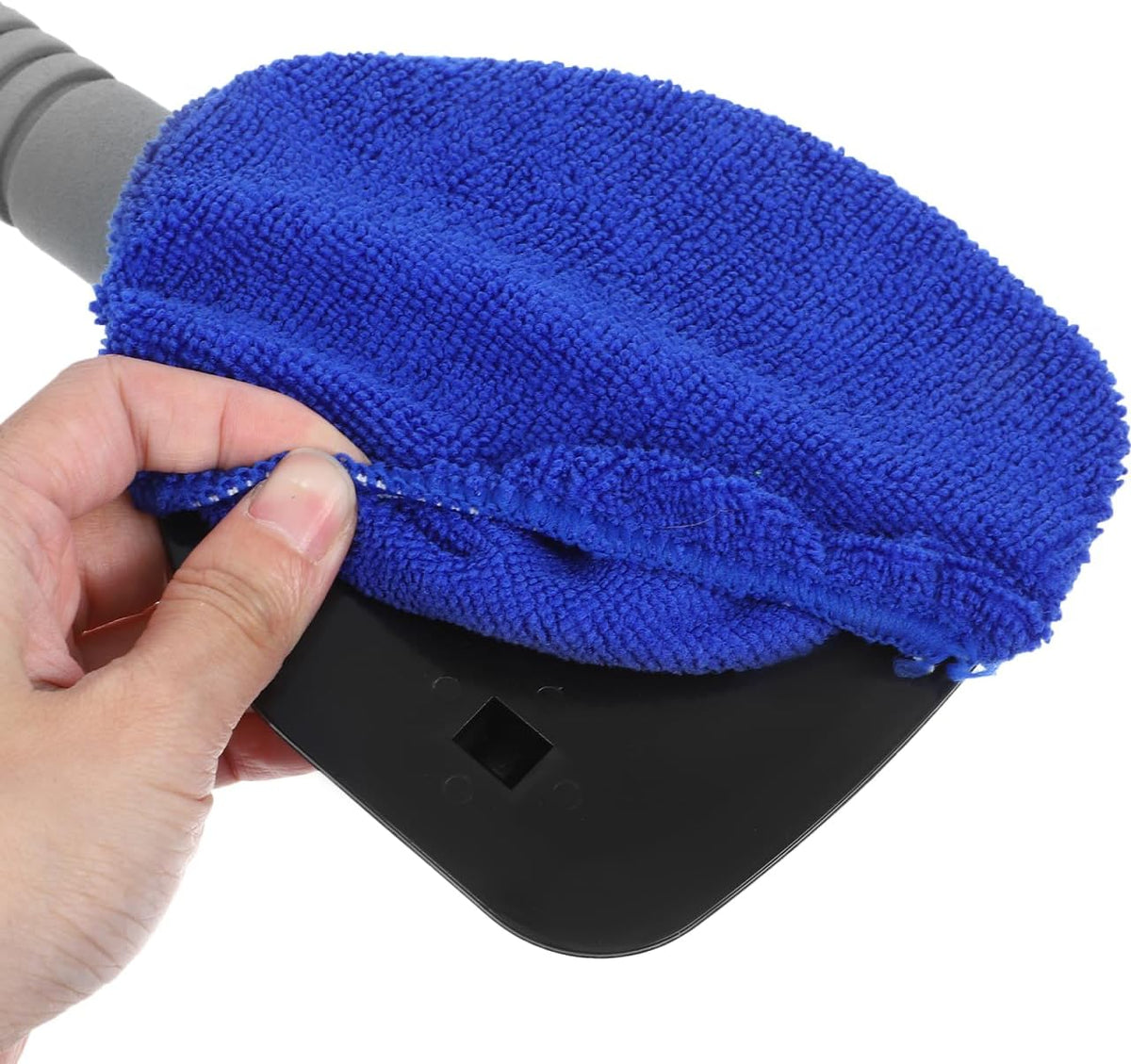 PRETYZOOM Glass Cleaning Brush Adjustable Pole Blue