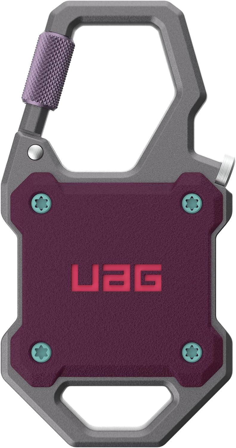 URBAN ARMOR GEAR UAG Designed for AirTag (Gen 2 & 1) Case with Built-in Bottle Opener Monarch - Hard Shell Lock Case AirTag Holder Locking Carabiner for Keys, Luggage & Bags, Black/Copper