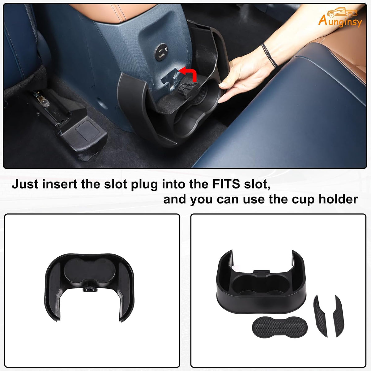 Car Rear Cup Holder Expander Organizer Tray Fit for Ford Maverick 2022-2026