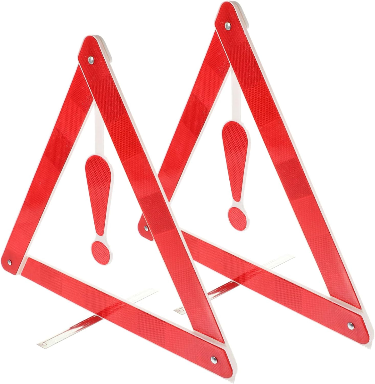 2Pcs Car Warning Triangle Sign Portable Plastic Safety Tripod