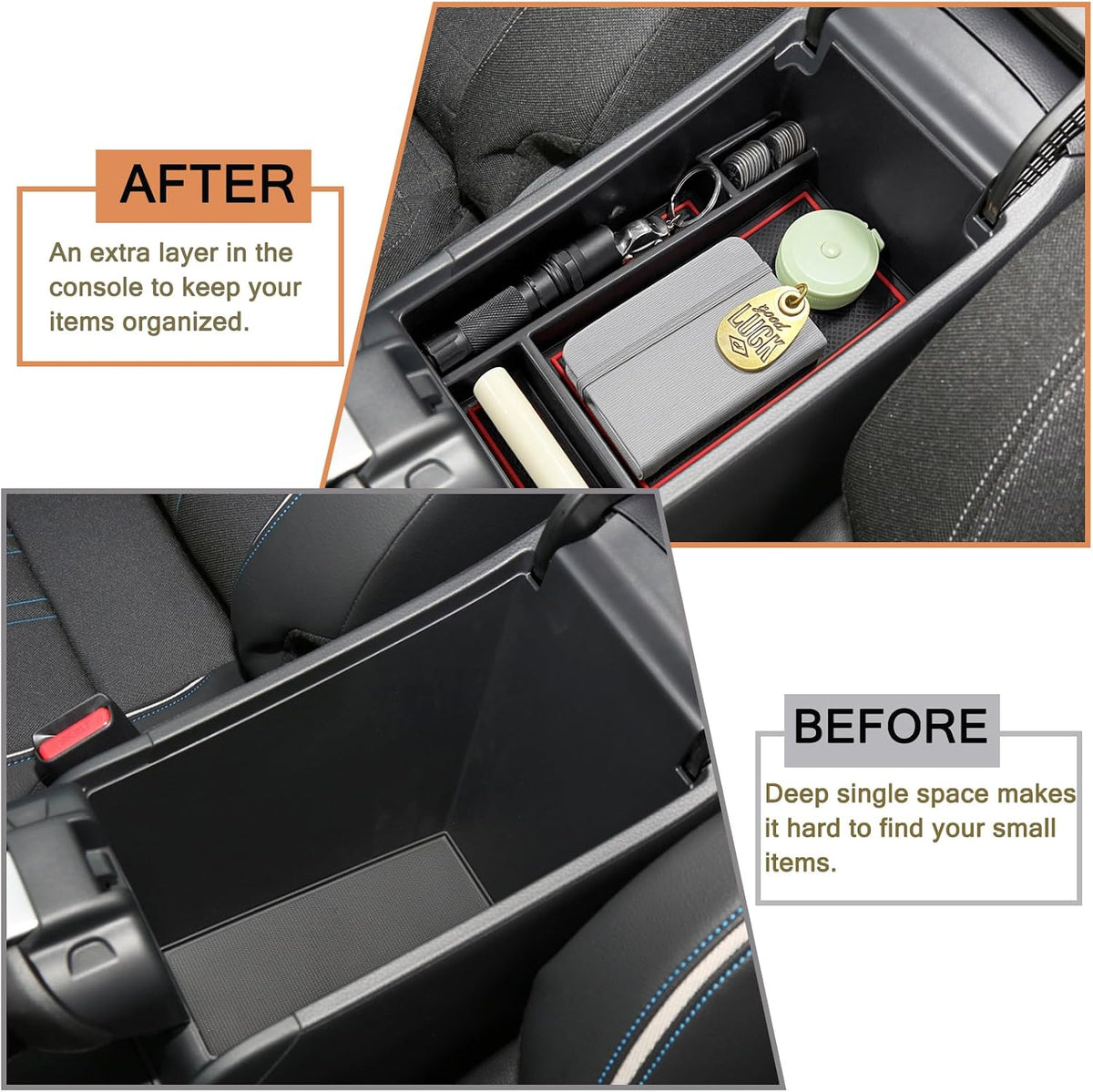 Center Console Organizer Tray for Honda HRV 2023-2027 Accessories, Red