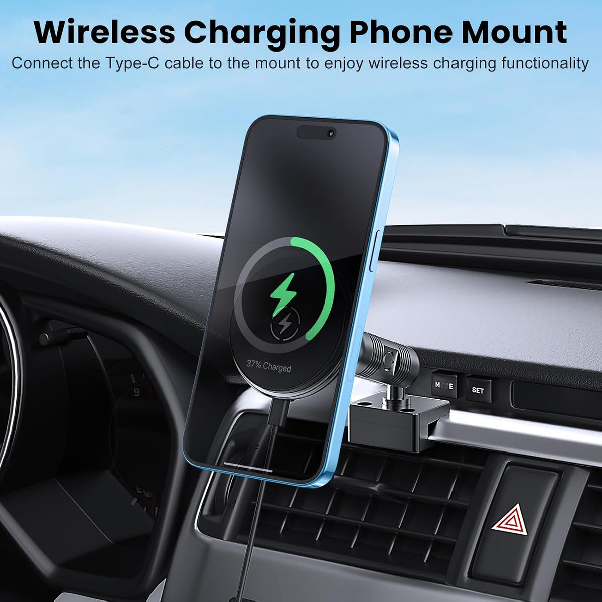 DIAMOOKY Wireless Charger Magnetic Phone Mount for Toyota 4Runner 2010-2024