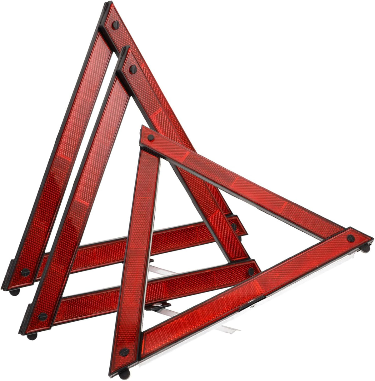 3pcs Safety Reflective Triangles ABS Triangular Warning Signs