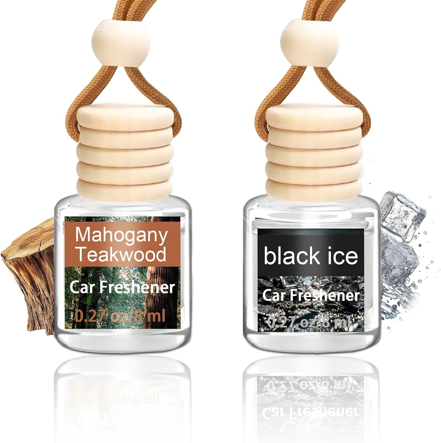 Air Freshener Diffuser, Hanging Air Fragrance Essential Oil Diffuser, Car Scents Accessories Cute Car Interior Decor,Car Air Fresheners for Women & Men Gift Cologne Aromatherapy Oil (Black ice B)