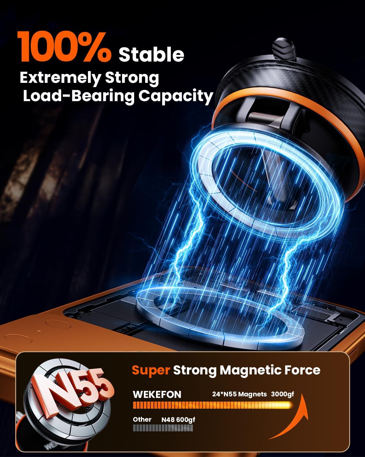 for Magsafe Car Mount, Vacuum Magnetic Phone Holders for Your Car