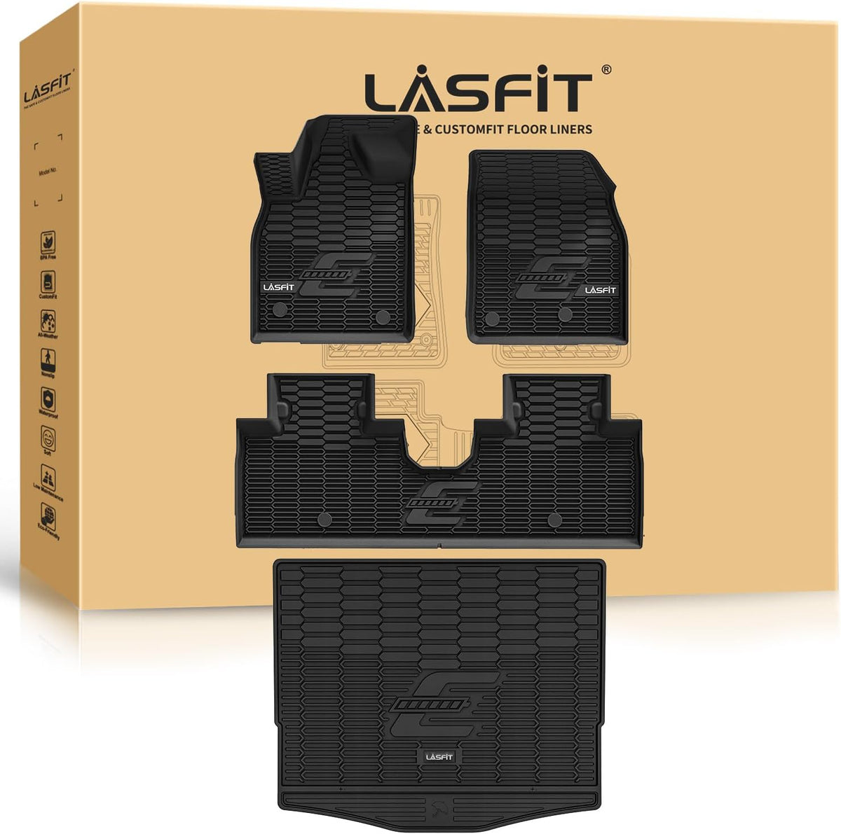 LASFIT Floor Mats for Ford Mustang Mach-E 2026 2025 2024 2023 2022 2021
