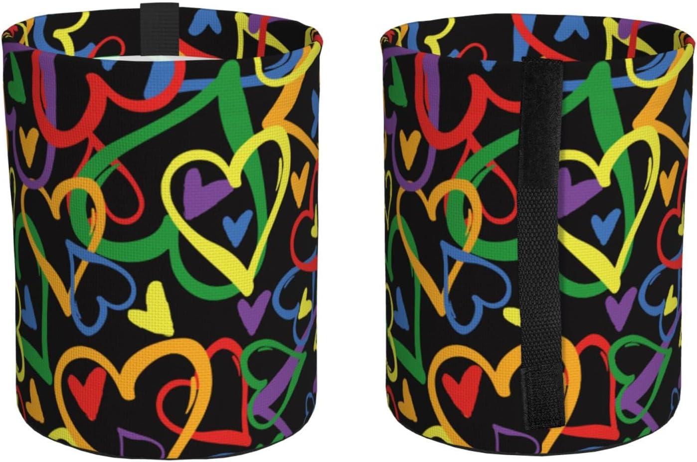 Heart Car Trash Can,Car Accessories Waterproof Car Organizer Foldable Portable Trash Bin Can Be Hung on The Back Seat Garbage Can for Various Cars