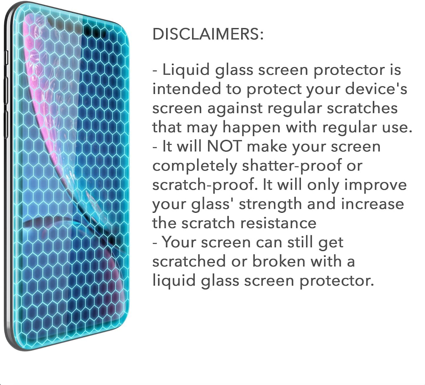 ProofTech Liquid Glass Screen Protector for Up to 12 Devices Universal Fit for All Smartphones Tablets and Watches Scratch and Shatter Resistant Wipe On Nano Protection - 3 Bottles