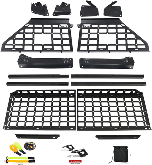L2R for Ford Explorer 2011-2019 Molle Panel Rear Cargo Rack Basket Interior Luggage Carrier Modular Storage Panel Trunk Shelf Hanging Boards Organizer Kit (Side Panel + Trunk Shelf)