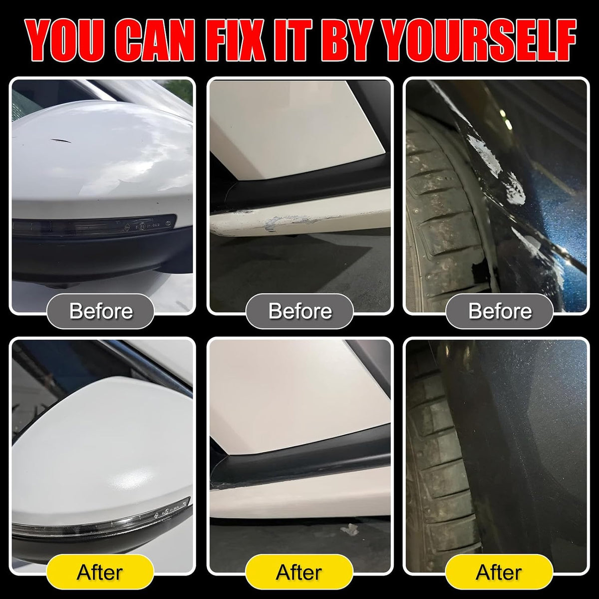 Car Touch Up Paint(Platinum White Pearl(NH-883P)) for Honda, Car Paint Scratch Repair Kit, Quick & Easy Solution to Repair, 2 in 1 Scratch Remover Pen with Color-Matched