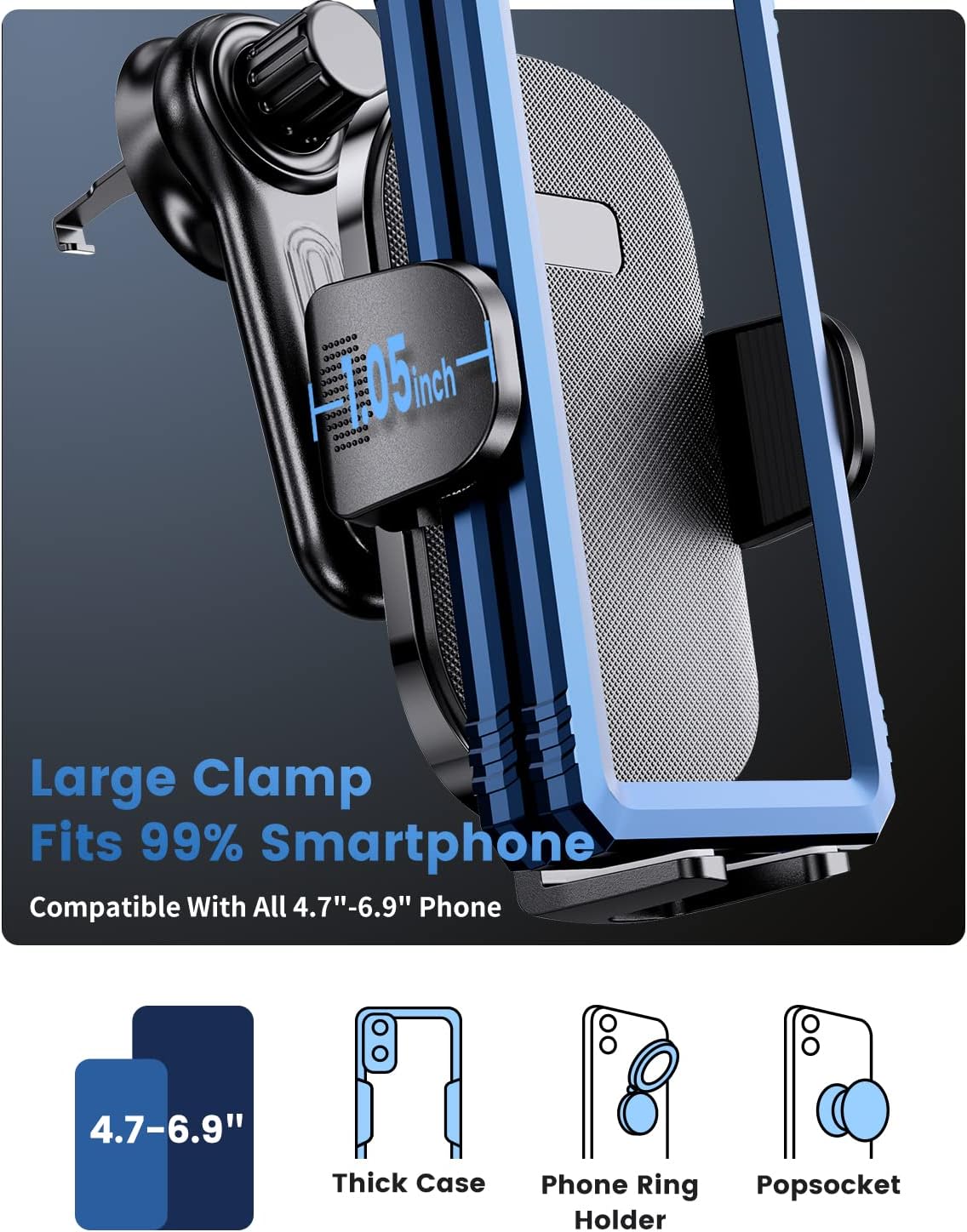 eSamcore Car Vent Phone Mount, Car Phone Holder for Your Air Vent Clip