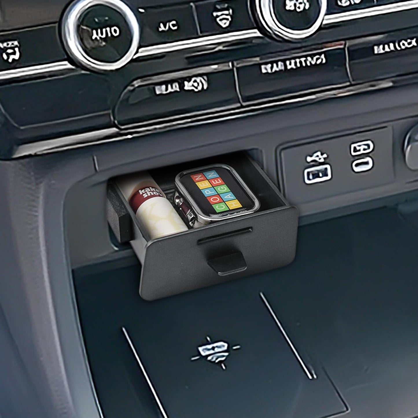 RUNROAD Center Console Organizer Tray Compatible with 2023 2024 2025 2026 Honda Pilot / 2026 Passport Accessories, Armrest Drawer Tray Console For Pilot Passport Secret Compartment Coin Holder