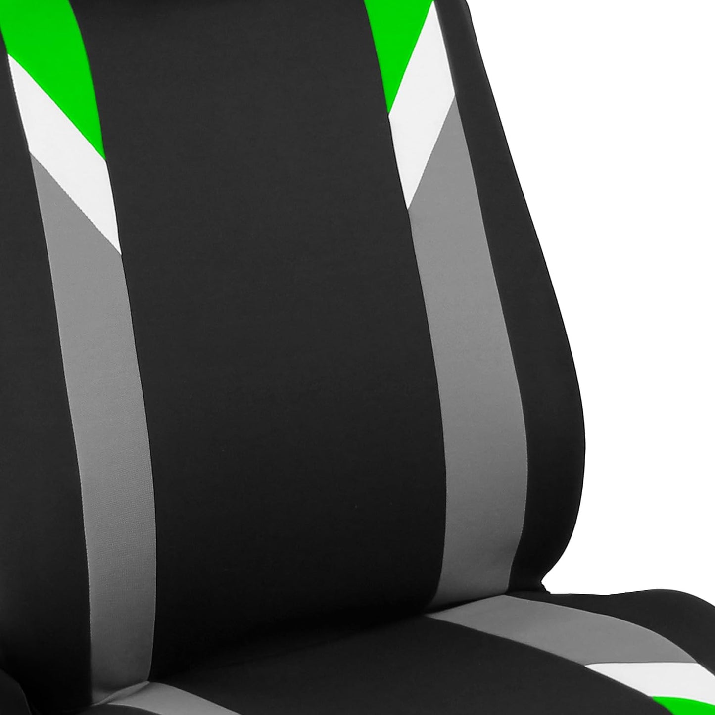 FH Group Front Set Cloth Car Seat Covers for Low Back Car Seats with Removable Headrest, Universal Fit, Airbag Compatible Seat Cover for SUV, Sedan, Van, Green