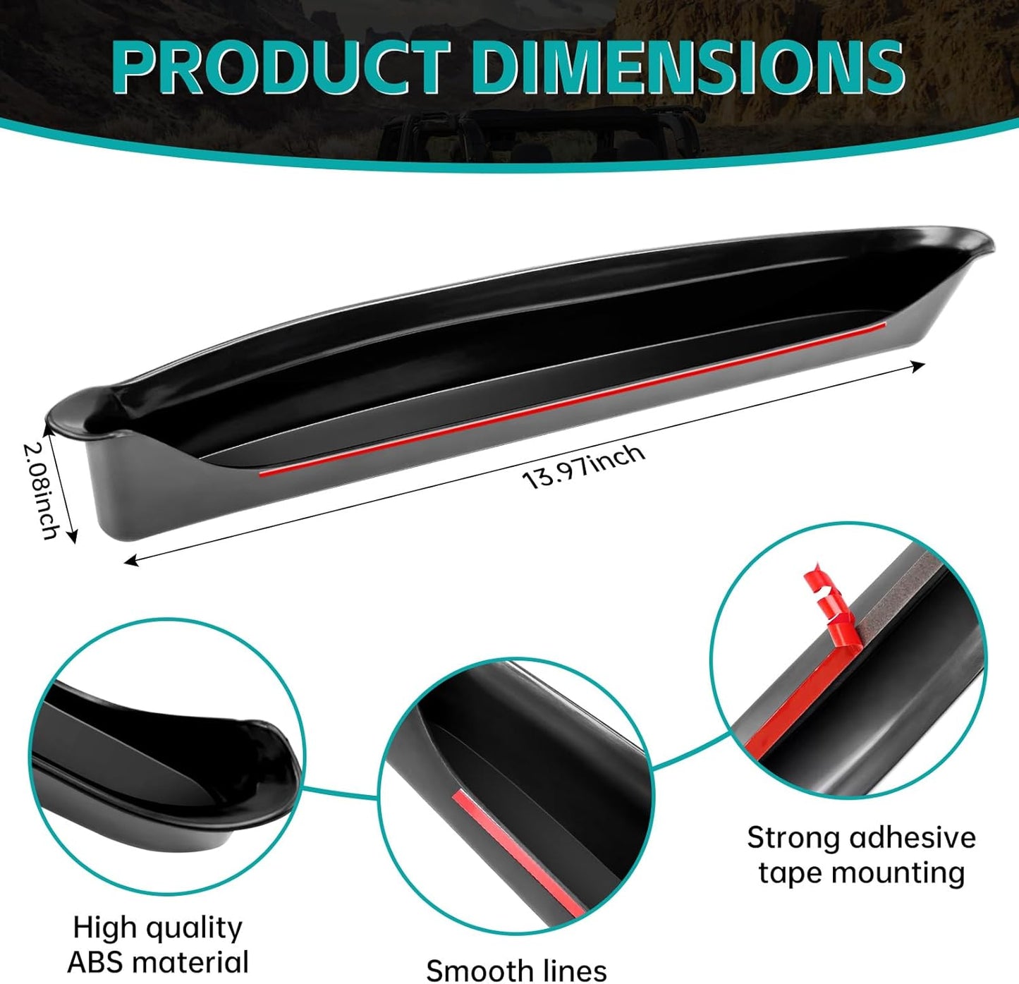 Grab Bar Tray Organizer Compatible with 2018-2023 Jeep Wangler JL JLU 4XE Rubicon Sahara & Gladiator JT Accessories, Passenger Side Grab Handle Storage Box, Interior GrabTray Accessories