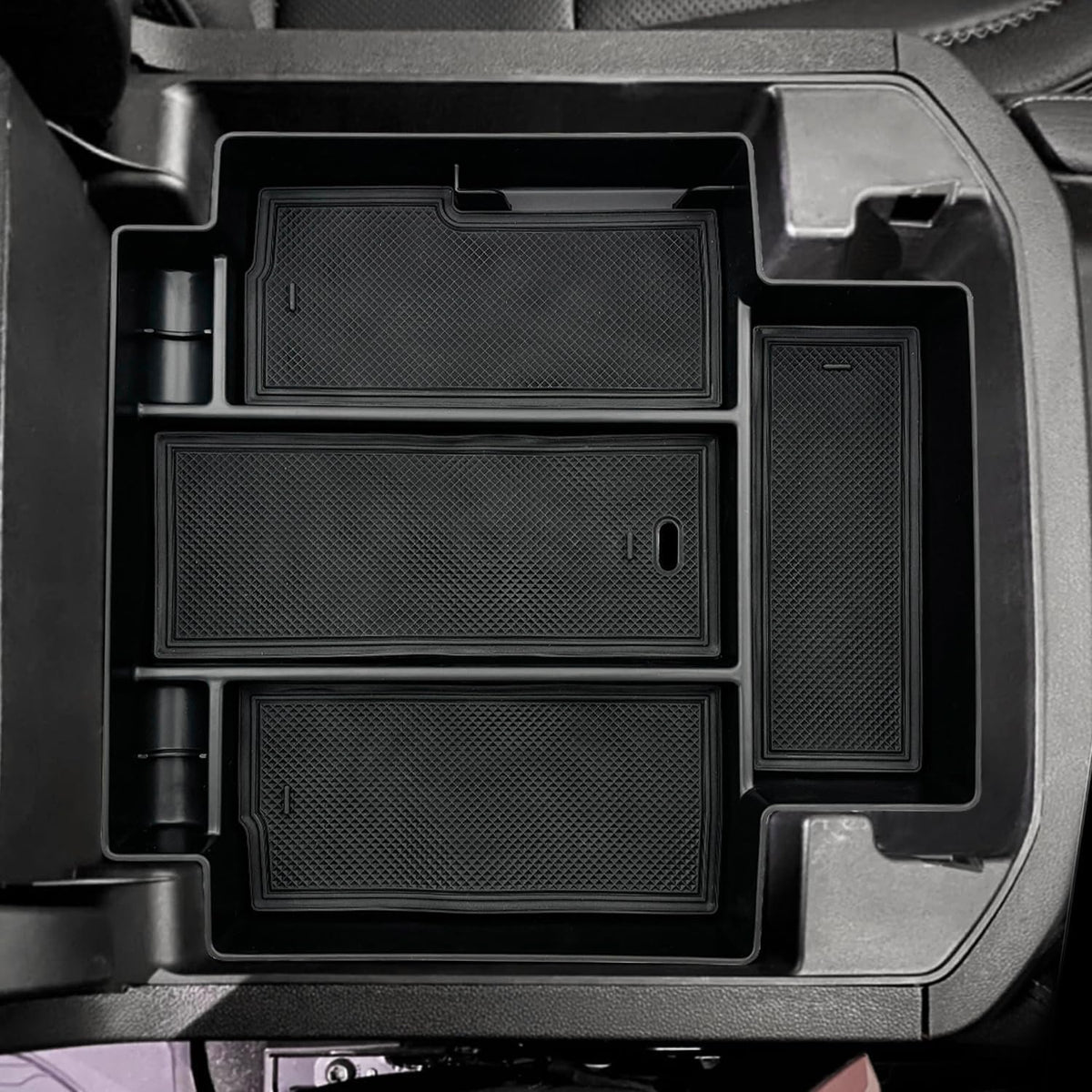 Center Console Organizer Accessories fits for 2021-2024 GMC Yukon Chevy Tahoe Suburban（ Only Fit for Power Sliding Console）（not for 2025 Models）