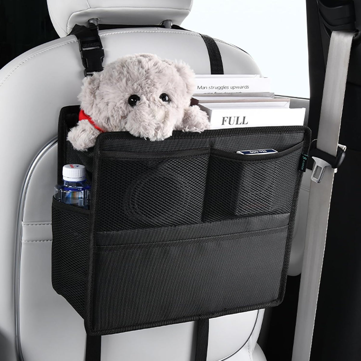 FLORICH Car Backseat Organizer and Trash Can 2-in-1, Premium Hanging Front and Seat Back Organizer, Waterproof Organizer Storage Upgraded for Car Truck SUV