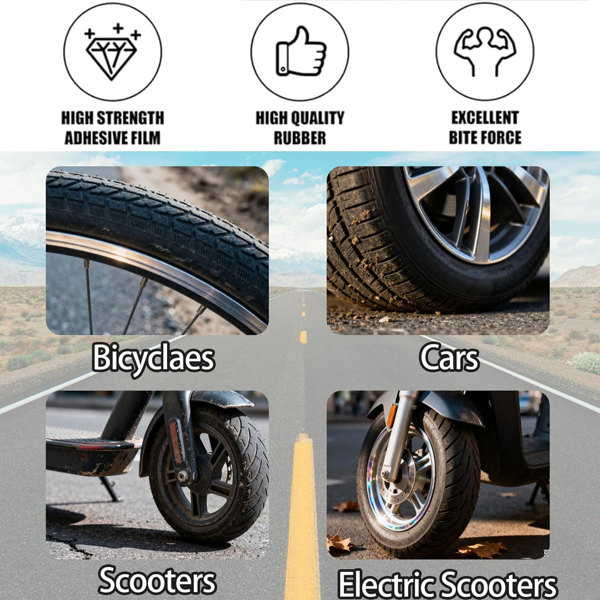 Tire Repair Rubber Nails Kit with 2 Sizes,2026 New Vacuum Screw Type Tire Plug Fast Tool with Screwdriver,Self-Service Screw in Tire Plugs Repair Tools for Car,Motorcycle,Truck,Bikes (60Pcs)