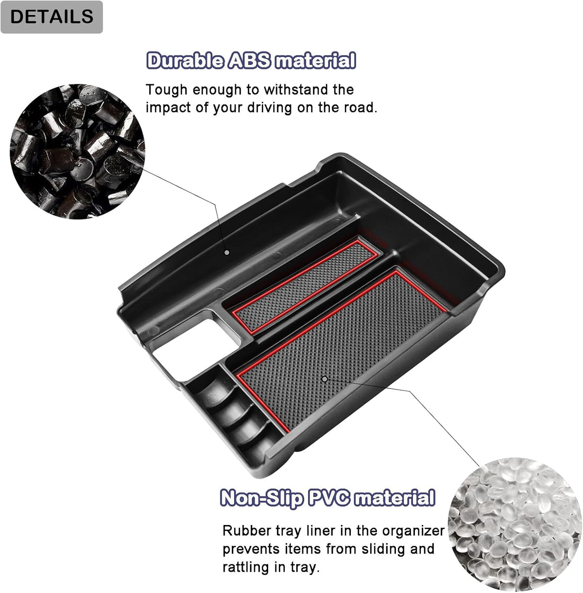Center Console Organizer Tray for Nissan Rogue 2014-2020 / Murano 2015-2024