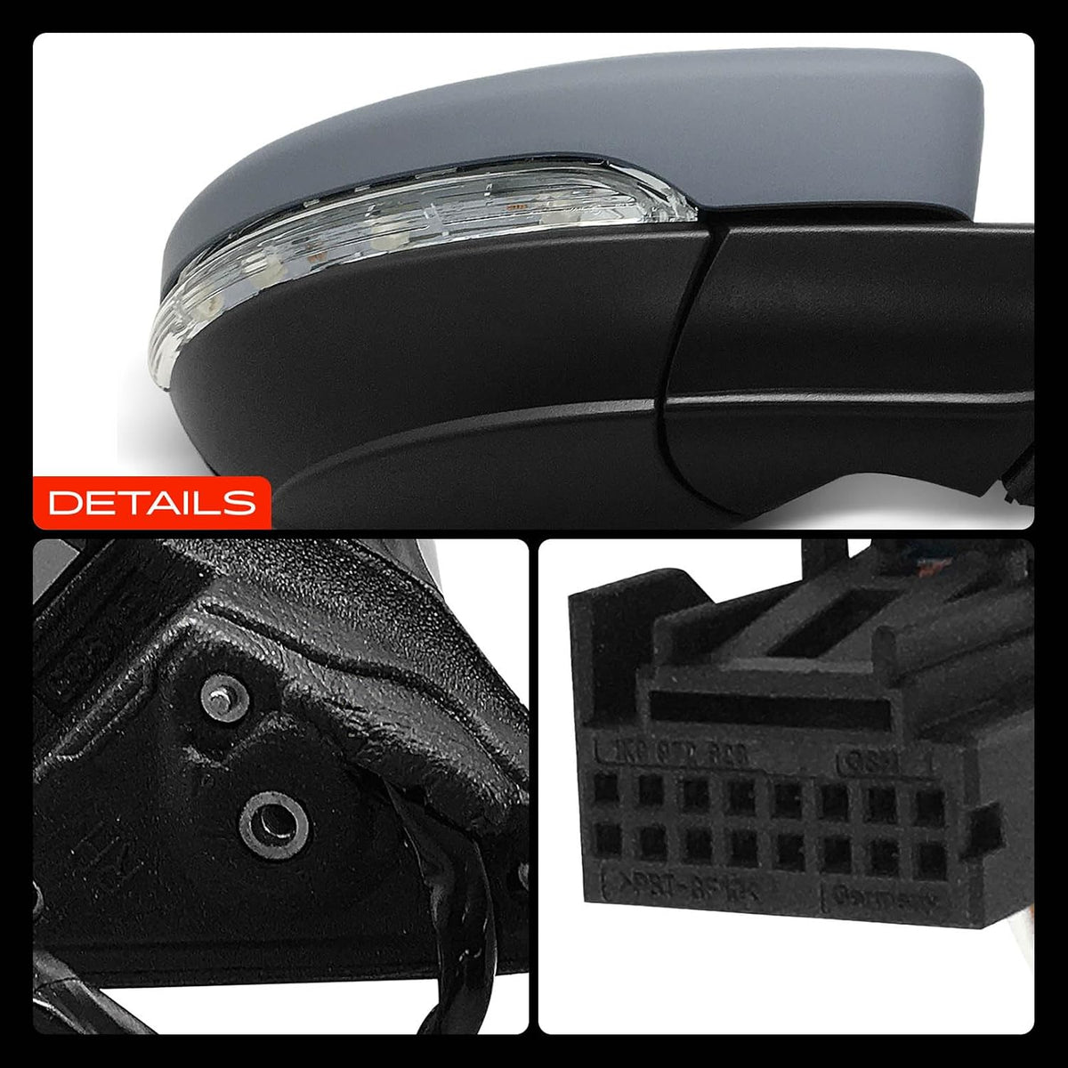 A-Premium Passenger Side Power Door Mirror Compatible with Volkswagen