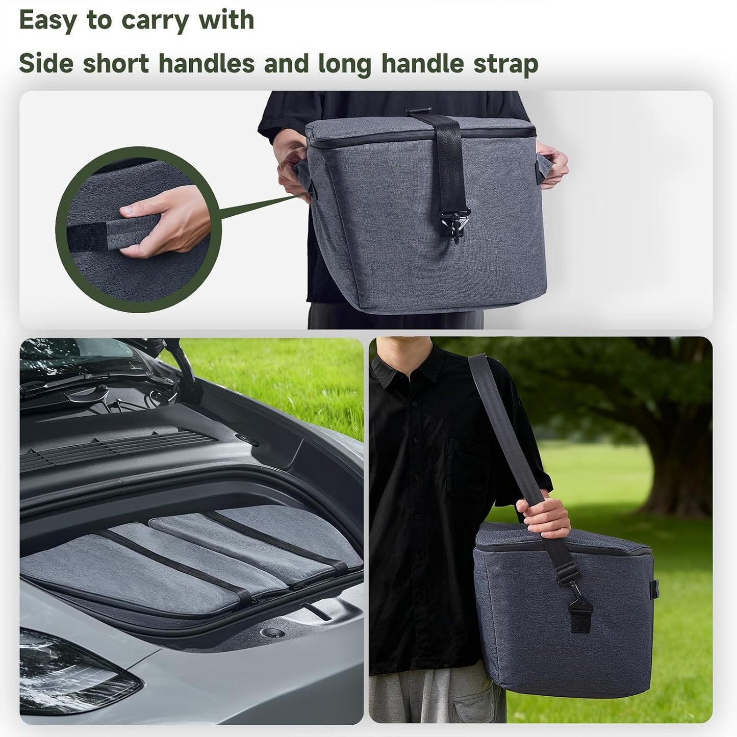 Tesla Model Y Frunk Cooler Organizer, Insulation Cooler Bag Front Trunk Storage Organizers for Tesla Model Y 2026 2025 2024 2023 2022 2021 2020 Camping Accessories