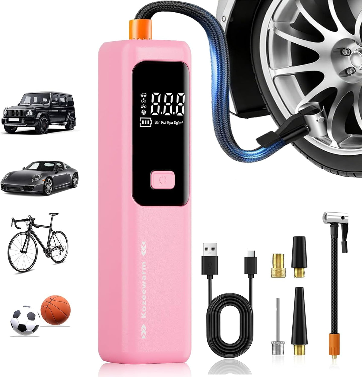 Tire Inflator Portable Air Compressor for Car, Motocycle, Bike Inflatables