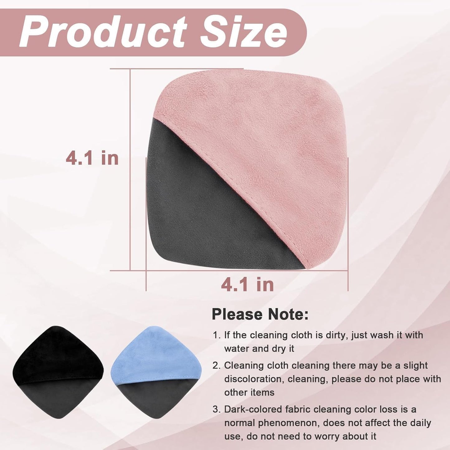 BFXM 2PCS Car Screen Cleaner, 4.1''×4.1'' Microfiber Dashboard Wipes, Square Microfiber Cloth, Automotive Display Wipes,Vehicle Screen Cleaner Tool for Dashboard Display, Car Interior Tool (Pink)