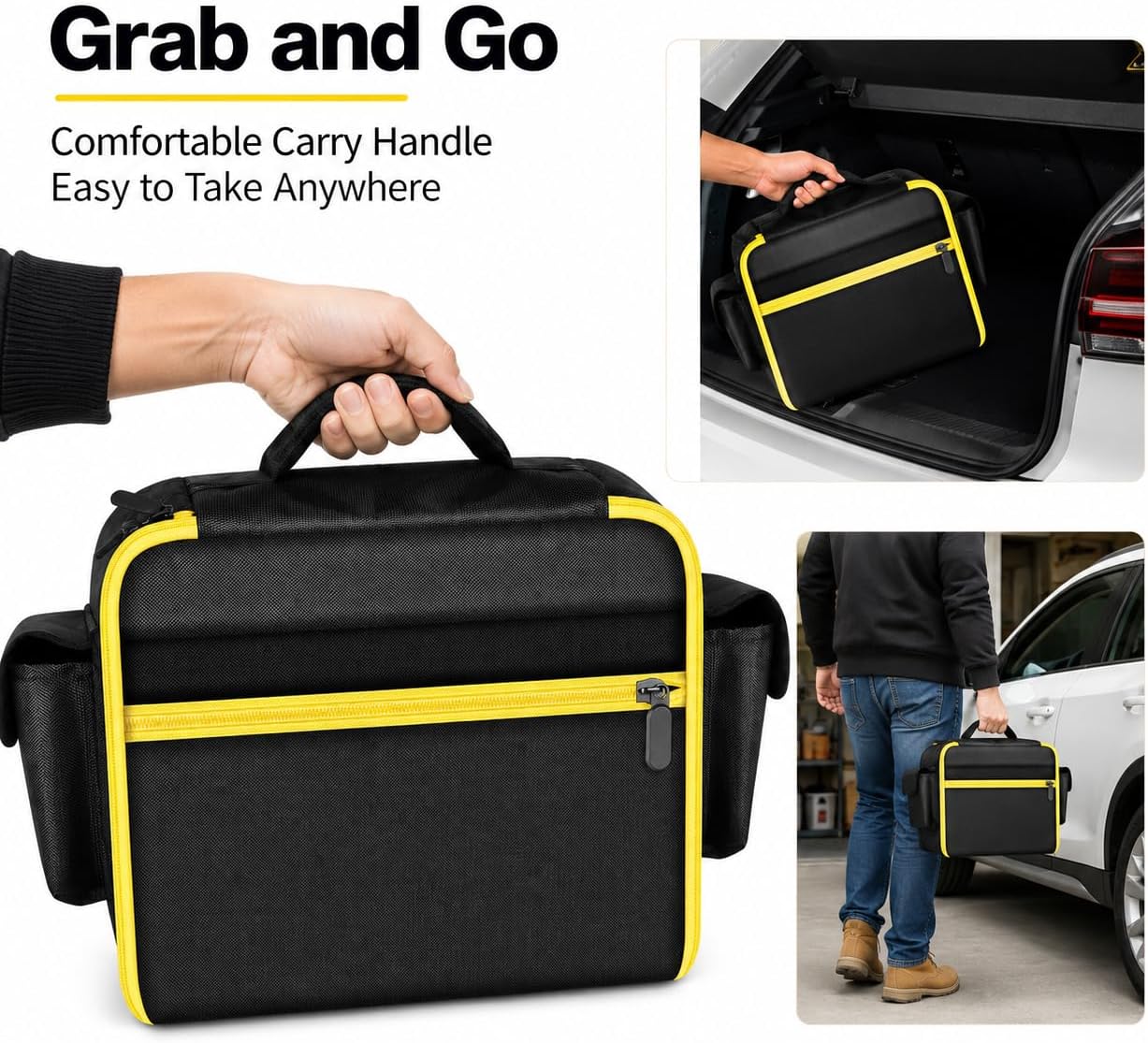Air Compressor Bag Case Compatible with DEWALT 20V MAX Tire Inflator DCC020IB, Portable Storage Carrying Organizer for Air Pump,Battery Pack, Charger and Accessories (Bag Only)