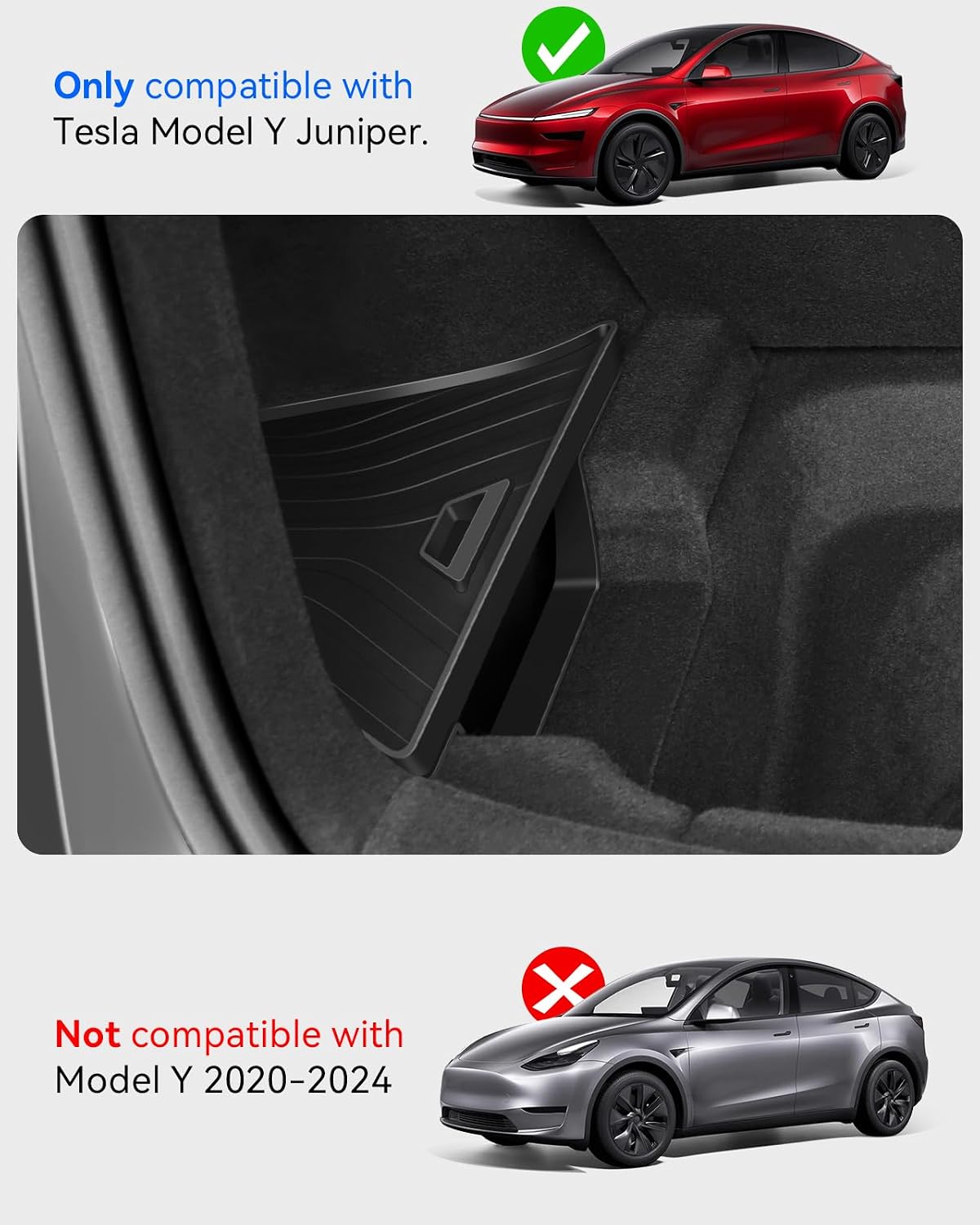 for Tesla Model Y Juniper Accessories 2025-2026 Trunk Storage Bins