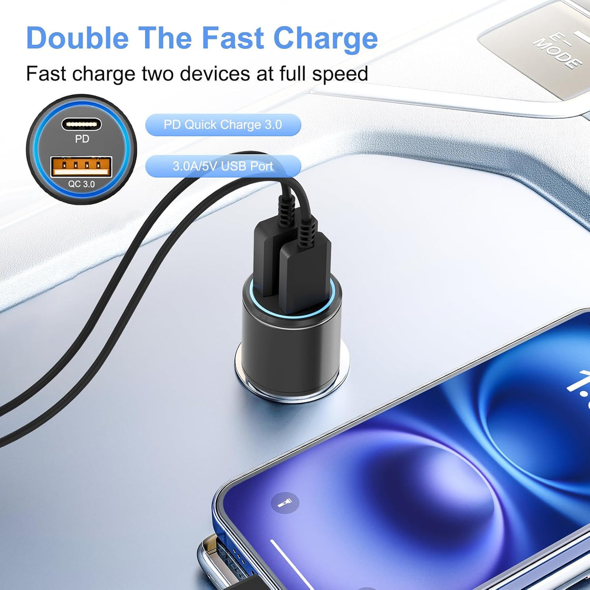 Super Fast Charger TypeC Kit 25W Wall/Car Charger for Samsung Galaxy