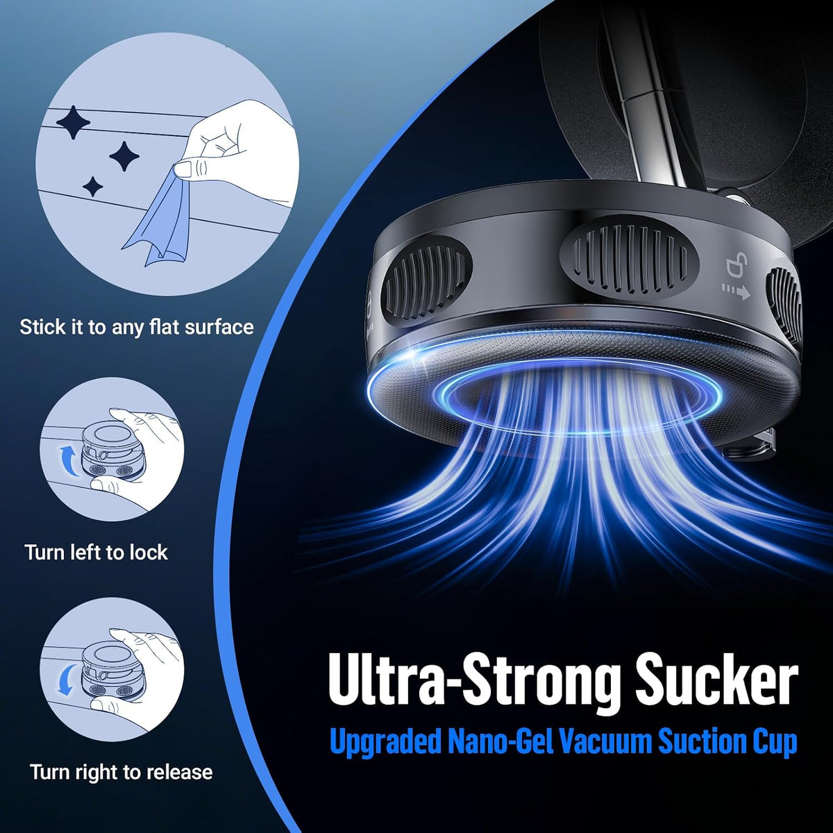 Magnetic Phone Holder for Car Dashboard Windshield Mount Strong Suction Cup