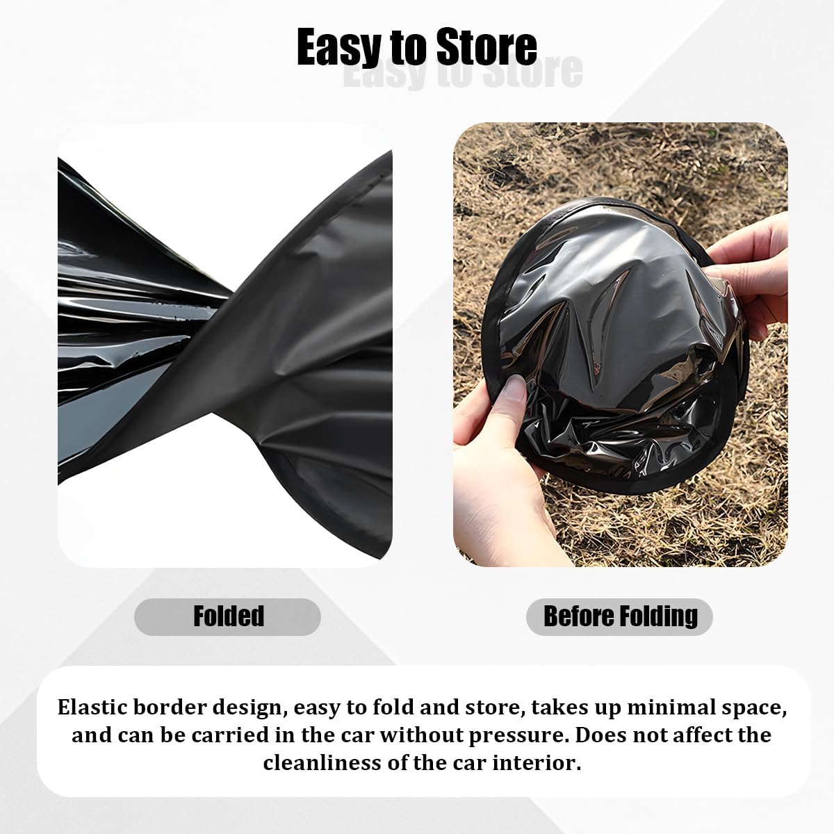 4PCS Car Window Shade, Static Suction Front Rear Side Window Sun Shield Block UV Rays & Heat Glare, Foldable Auto Sunshade Cover for Baby Sleeping, Universal for SUV Van Truck
