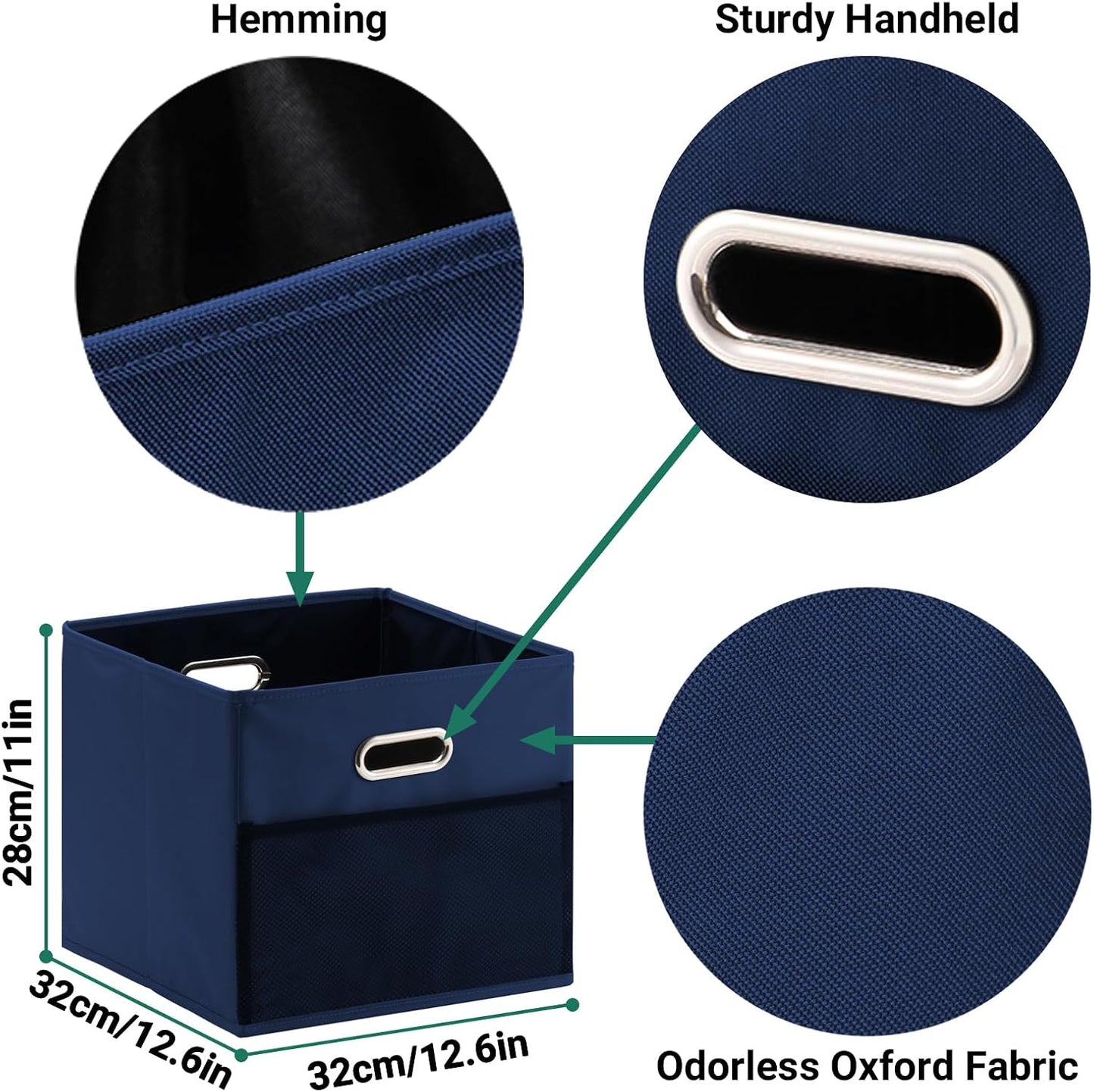 Foldable Car Trunk Organizers, Collapsible Trunk Organizer for SUV, Waterproof Multipurpose Storage Bins with Leakproof Liner, 2 Pack, Blue