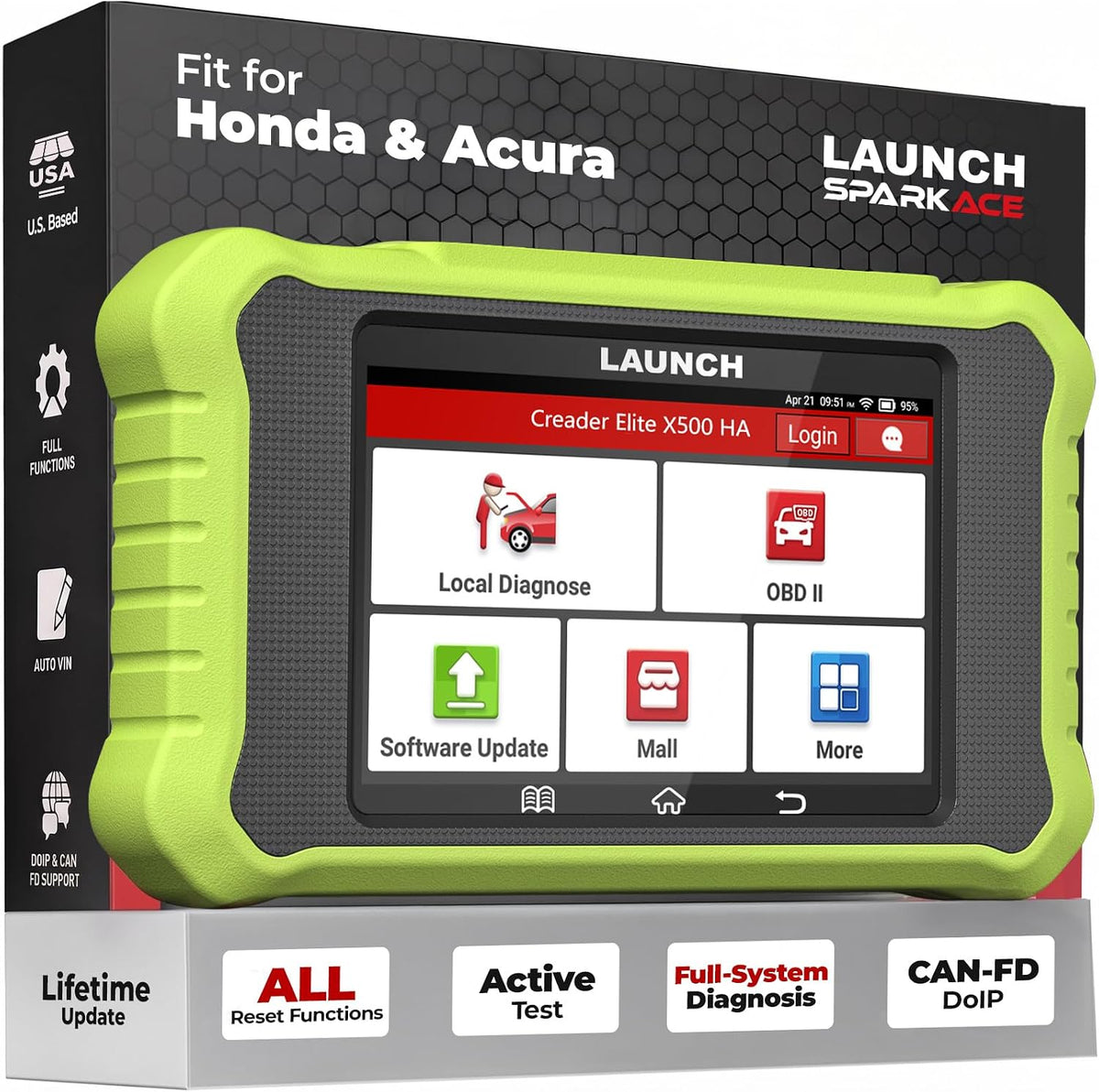 LAUNCH Creader Elite X500 for Honda OBD2 Scanner Bi-Directional Scan Tool