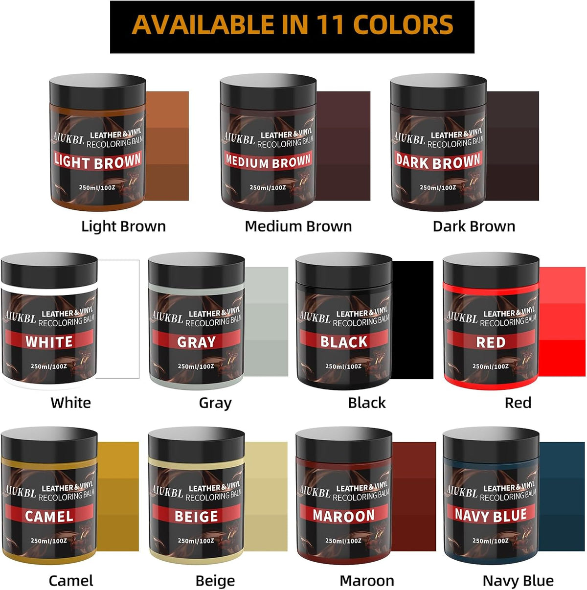 Leather Recoloring Balm, Leather Color Restorer, Leather Restorer for Couches, Leather Scratch Remover, Leather Scratch Repair, Leather Repair Kit for Furniture, Leather Dye (Medium Brown)