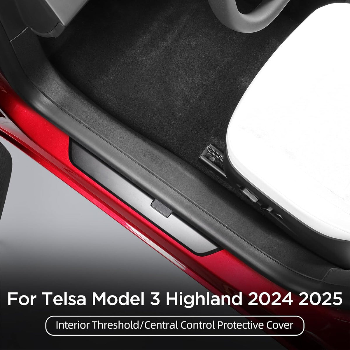 LUCKEASY 7PCS Door Sill Protector Kit for Tesla Model 3 Highland 2024-2026