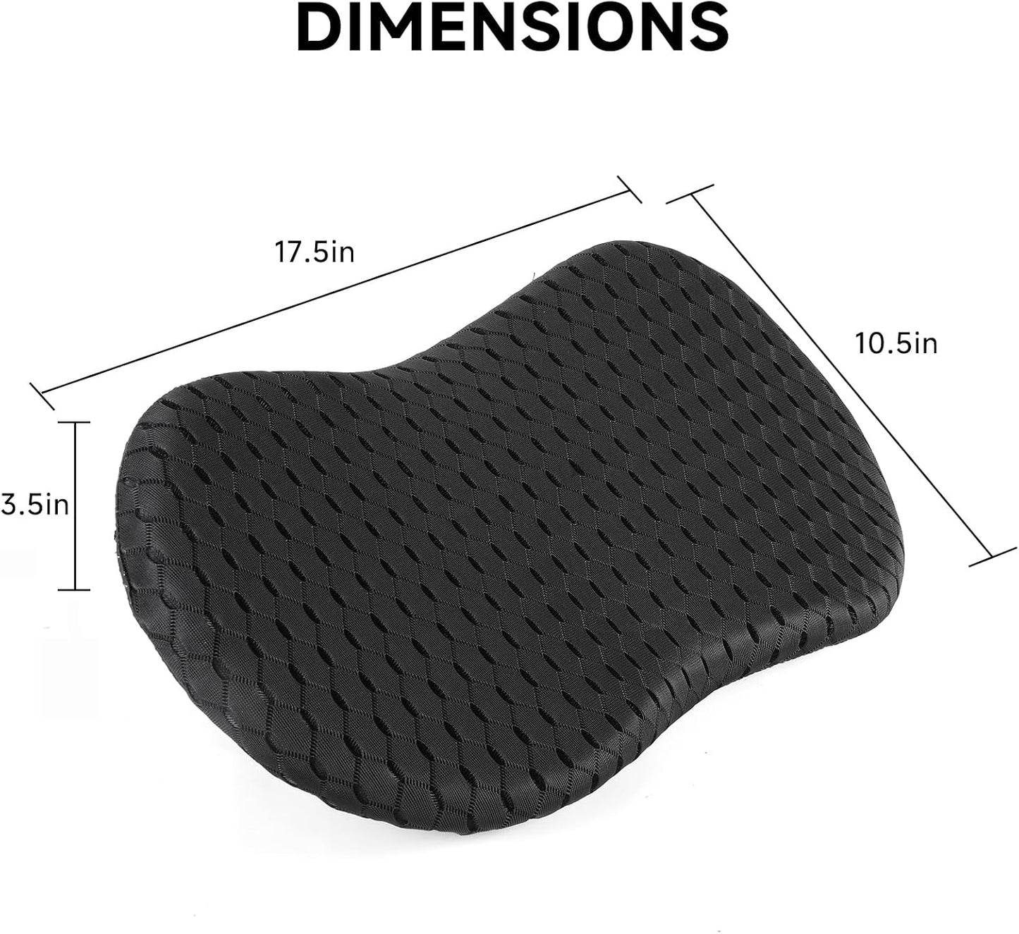 Livtribe Car Seat Cushion - Memory Foam Seat Pad for Sciatica & Lower Back Pain Relief - Driving Cushion with Breathable Mesh Cover - Road Trip Essentials for Drivers (3D Black)
