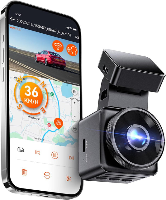 Vantrue E1 Lite 1080P Mini Dash Cam, 60fps HDR Night Vision Car Camera