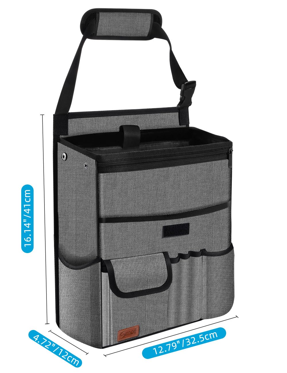 Smof Car Organizer for Front Seat, Passenger Seat, Backseat - Hanging Car Seat Storage Organizer,Multiple Pockets Car Seat Organizer with Separately Pokect for Laptop, Cup Holde & Travel Accessories