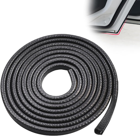 U-Shape Car Door Edge Guards, 32.8 Ft Rubber Automotive Door Edge Protector for SUVs Sedans, Easy No-Glue Install, Exterior Car Accessories Trim (Black)